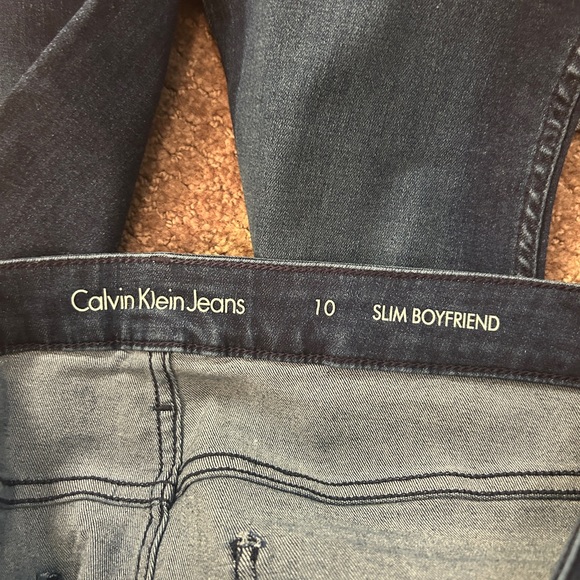 Size 10 Slim Boyfriend Jeans Calvin Klein - Picture 2 of 5